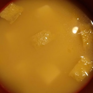 白菜と揚げの味噌汁